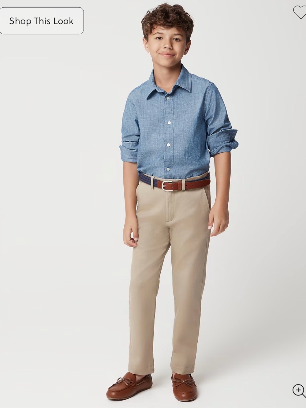 Crewcuts Boys Classic Straight Fit Chino Pants - Khaki- 12 Slim